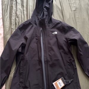North Face Stretch Black Shell Jacket Mens L, Womens XL